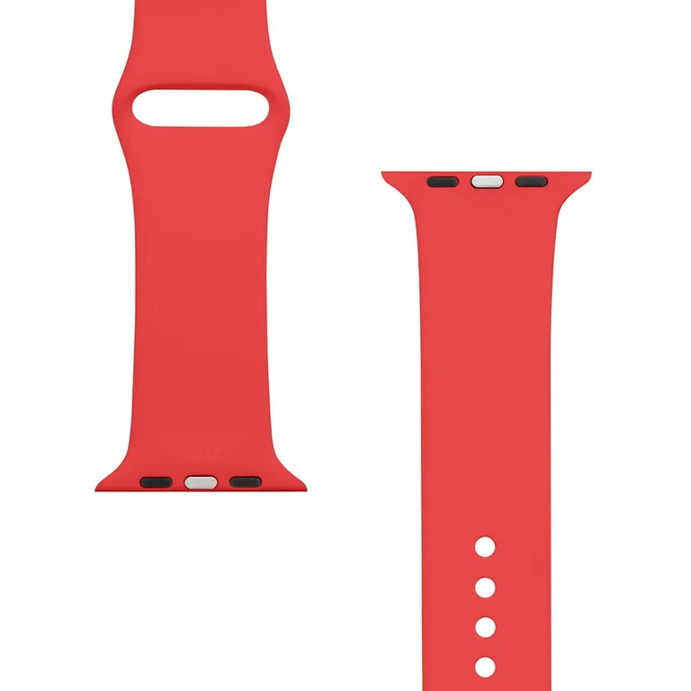 Tactical 498 Szilikon szíj Apple Watch 1/2/3/4/4/5/6/7/8/SE 42/44/45 mm-es órához Piros színű