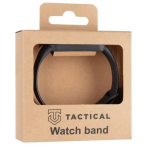 Tactical 661 Szilikon szíj a Xiaomi Mi Band 5/6-hoz Fekete