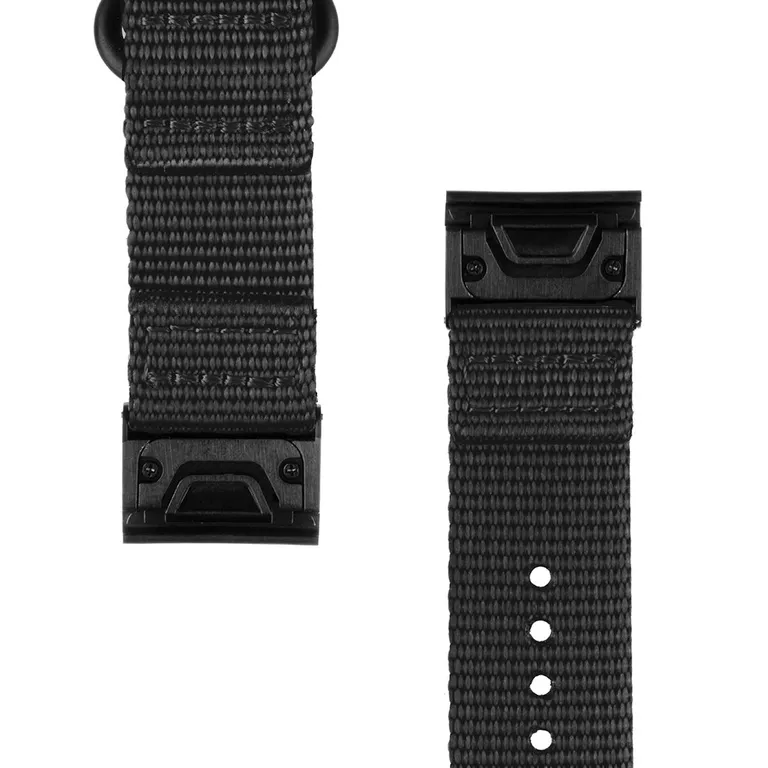 Tactical 671 Nylon szíj Garmin Fenix 5/6/7 QuickFit 22mm Fekete Garmin Fenix 5/6/7 QuickFit 22mm számára