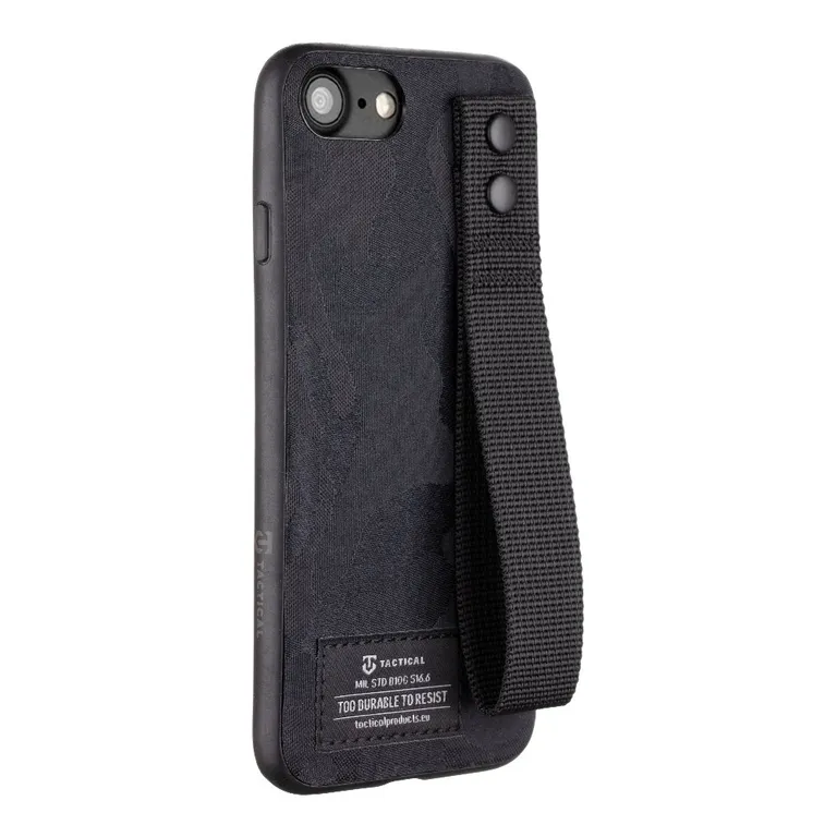 Tactical Camo Troop Drag Strap Kryt pro Apple iPhone 7/8/SE2020/SE2022 fekete tok