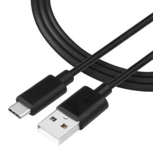 Taktikai sima menetes kábel USB-A/USB-C 1m Fekete