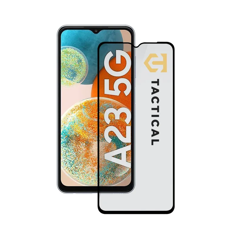 Taktikai üvegpajzs 5D sklo pro Samsung Galaxy A23 5G fekete