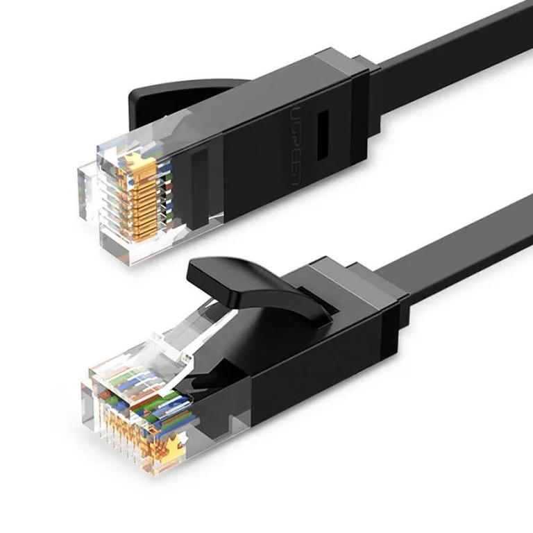 UGREEN Ethernet RJ45 lapos hálózati kábel, Cat.6, UTP, 8m (fekete)