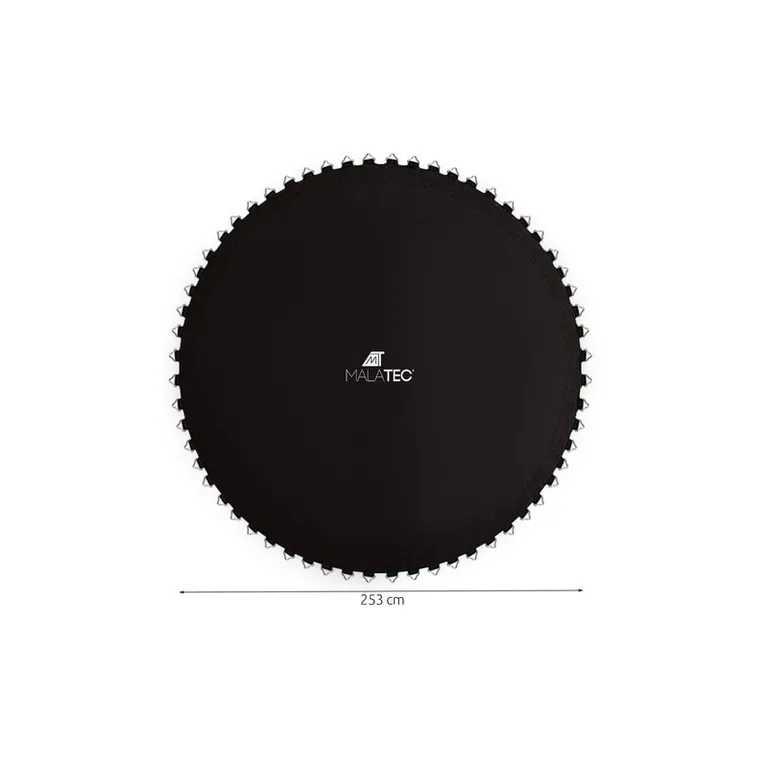 Trambulin ugrófelület fém rögzítő kampókkal, 305-312 cm, 60 rugó, univerzális, fekete
