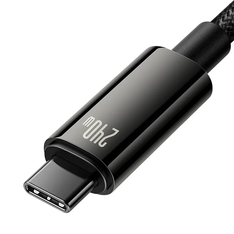 USB-C USB-C kábel Baseus Tungsten Gold 240W 1m (fekete)