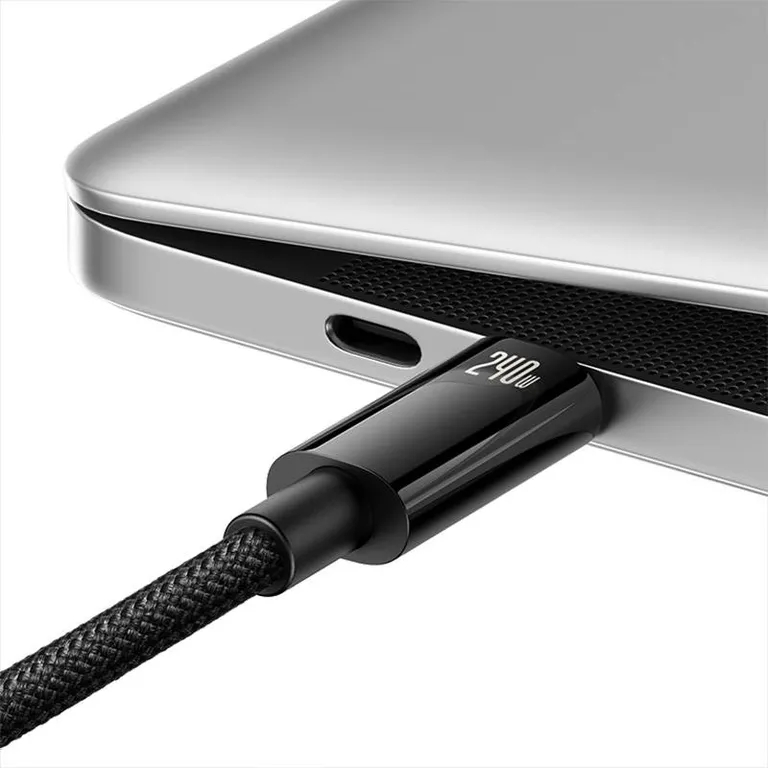USB-C USB-C kábel Baseus Tungsten Gold 240W 2 m (fekete)