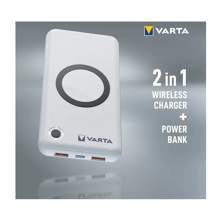 VARTA Hordozható vezeték nélküli Powerbank 15000mAh ezüst