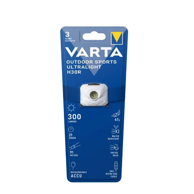 Varta Outdoor Sports Ultralight H30R Fejlámpa fehér