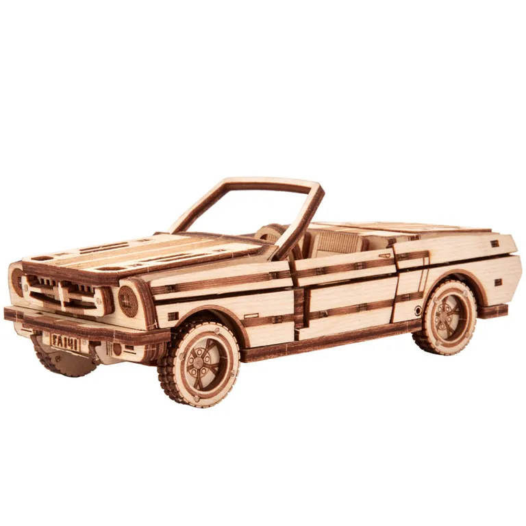 Wood Trick -  Cabrio autó 3D fa mechanikus modell