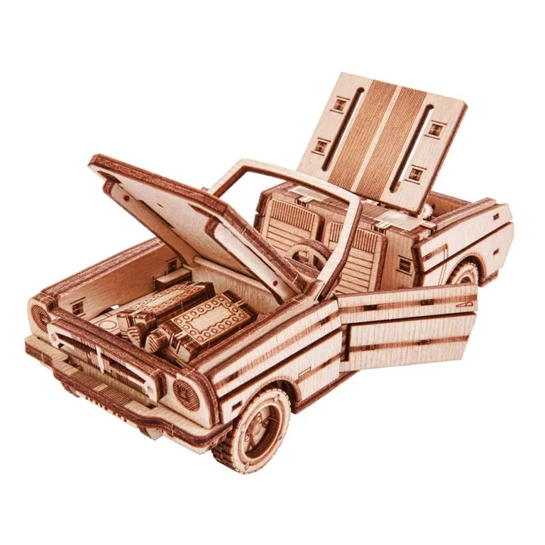 Wood Trick -  Cabrio autó 3D fa mechanikus modell