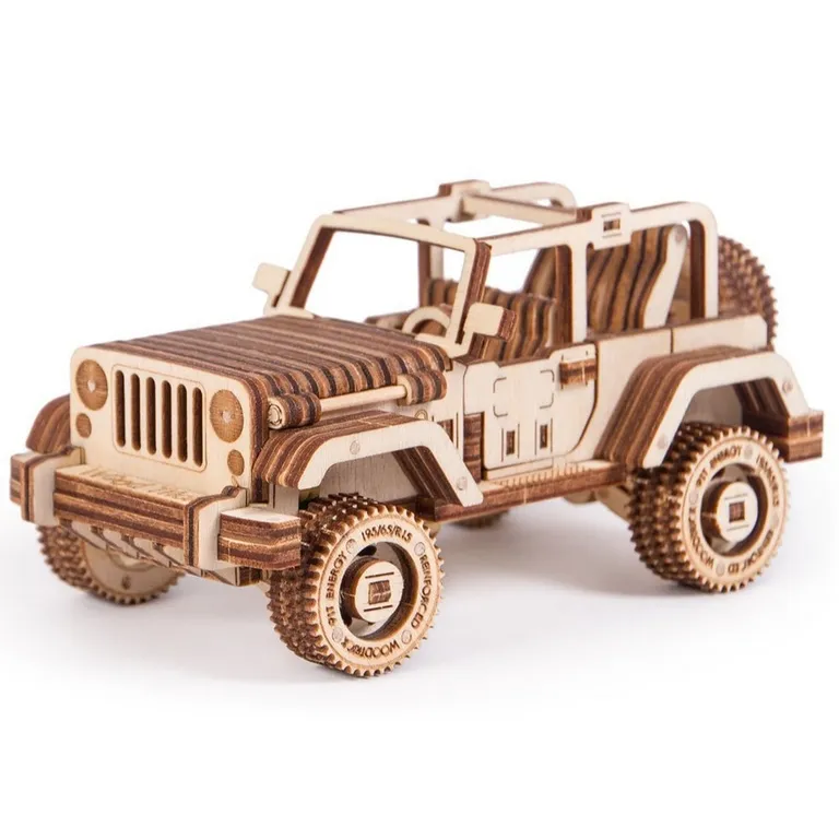 Wood Trick -  Szafari autó 3D fa mechanikus modell