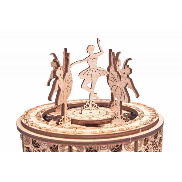 Wood Trick -  Táncoló baleriák zenélő doboz 3D fa mechanikus modell