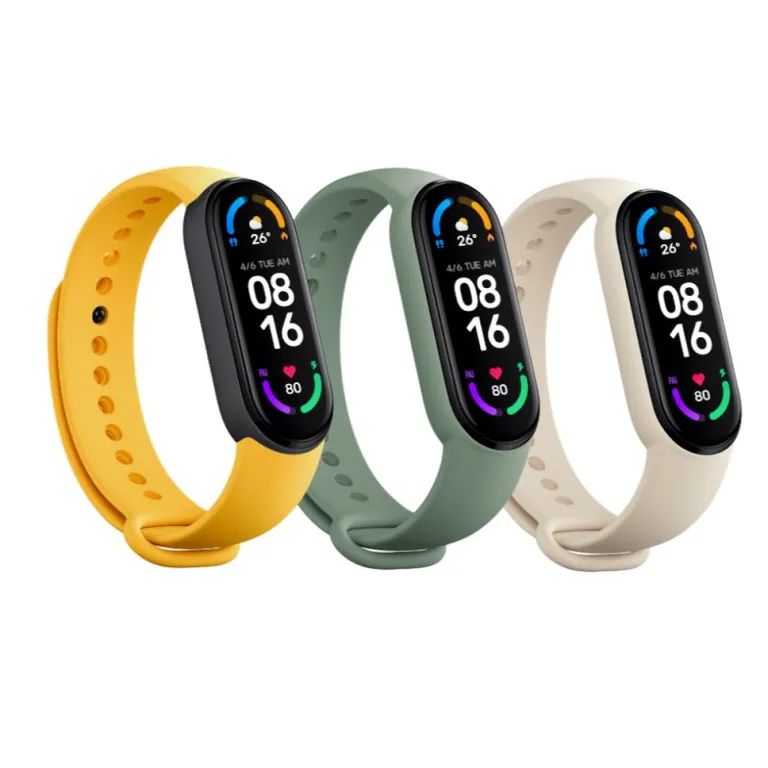 Xiaomi Original Mi Band 6 szíj Elefántcsont/Olive/Sárga