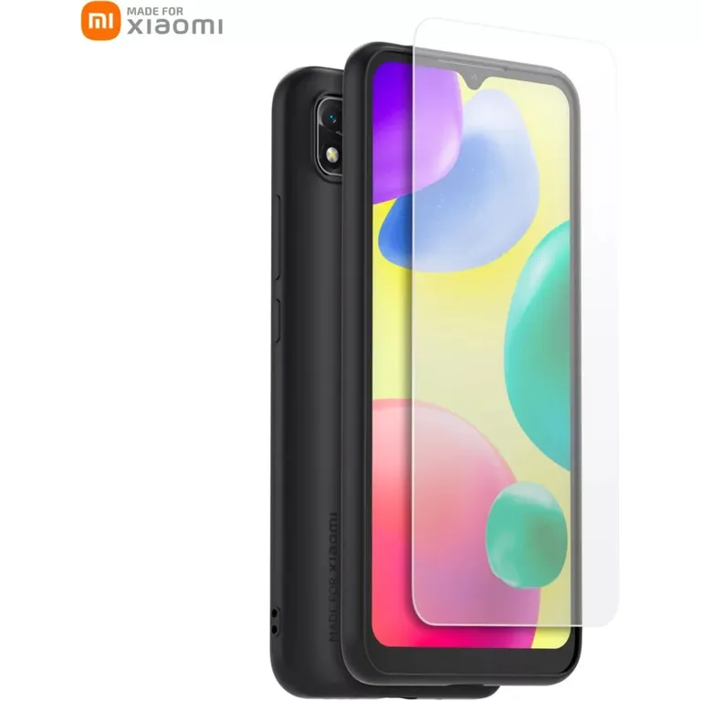 Xiaomi TPU borítás + edzett üveg Xiaomi Redmi 9C/10A Fekete tok