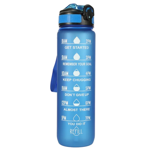 Water Bottle Bidon, Tritan Műanyag, 1 Liter, Kék