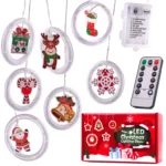 Karácsonyi LED Fényfüggöny Távirányítóval és Elemes Működtetéssel