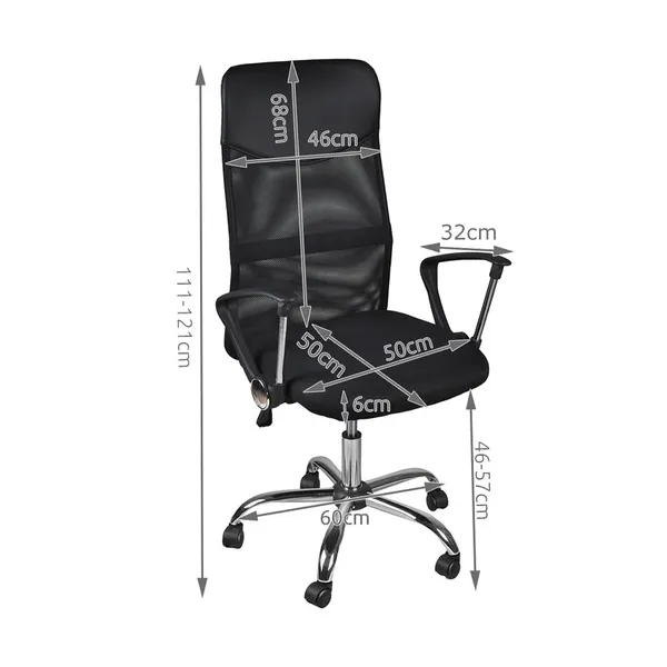 MESH Malatec 23236 fekete irodai szék