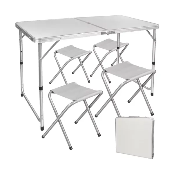 Kempingasztal szett - asztal + 4 szék