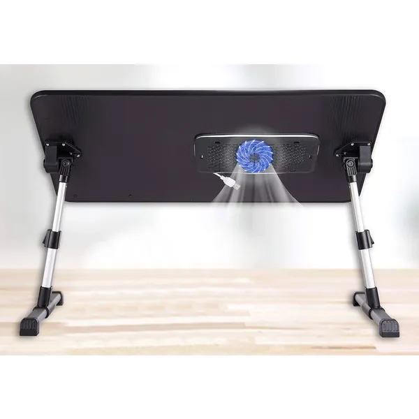 Hordozható Laptop Asztal Hűtőventilátorral - Összecsukható