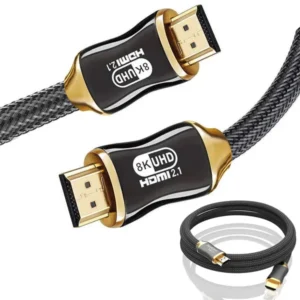 HDMI 2.1 Ultra Magas Sebességű Videókábel - 8K 60Hz, 4K 120Hz, Aranyozott, 3m