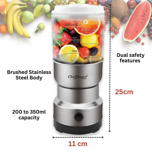 Cheffinger CF-BW300: Kávédaráló & Gyümölcslé Keverő Elektromos Blender