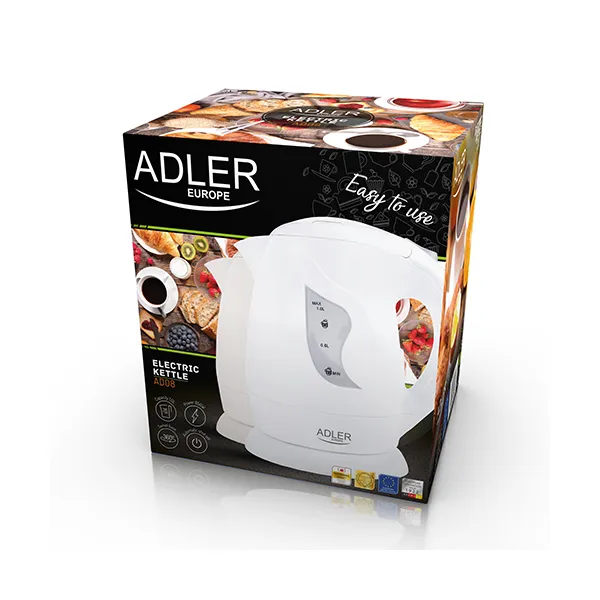 Adler Kettle műanyag 1,0 L  vízforraló (AD 08 w)