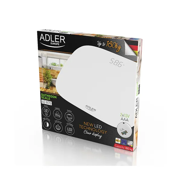 Adler Fürdőszobai Mérleg – LED Kijelző (AD 8176)