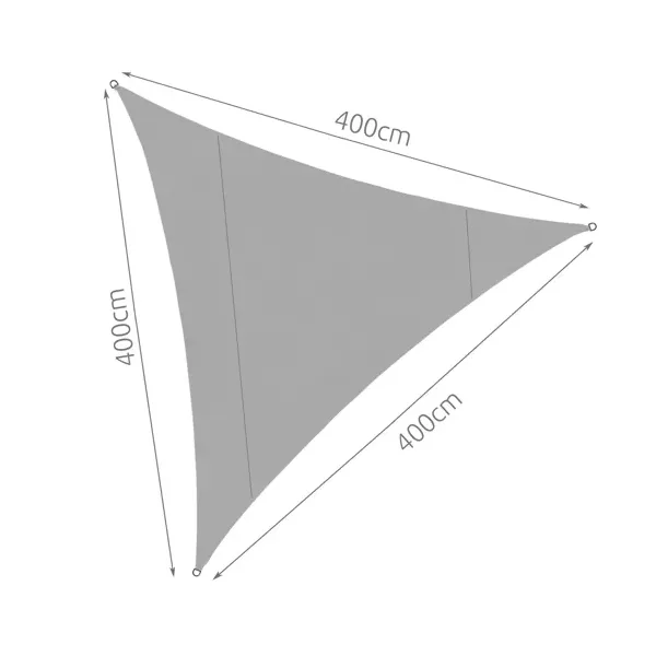 Napvitorla Háromszög 4x4x4m szürke