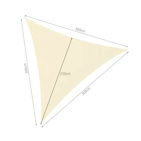 Napvitorla Háromszög 3x3x3m bézs
