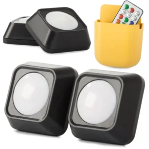Vezeték nélküli rgb led éjjeli fény távirányítóval, 2 darabos