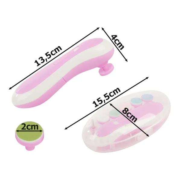 Elektromos körömvágó babáknak és felnőtteknek - rózsaszín