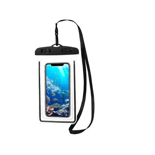 Vízálló fekete telefontok medencéhez, strandra és kajakozáshoz