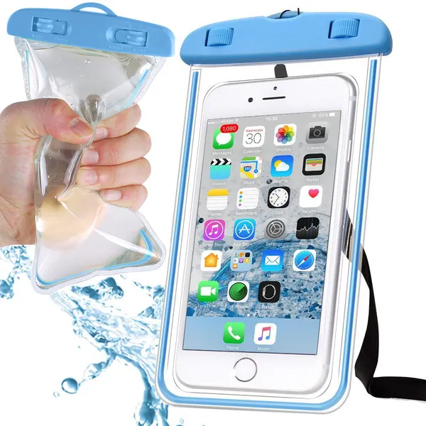 Vízálló kék telefontok medencéhez, strandra, kajakozáshoz