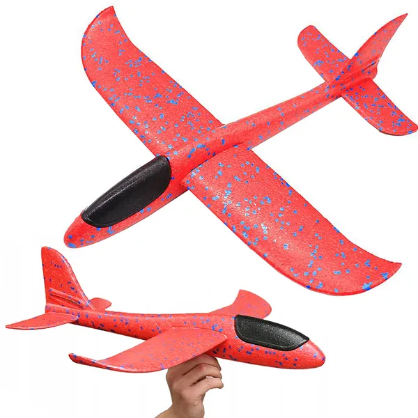 Óriás sztirolpor repülőgép - Vörös szín, 47 cm
