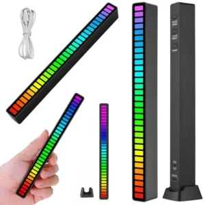 Usb vezetett hang válasz többszínű neon szalag rgb led villogó elem