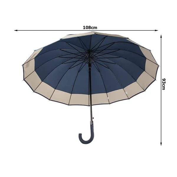 Nagy méretű, elegáns esernyő XXL, csúszásmentes fogantyúval - automatikus nyitás
