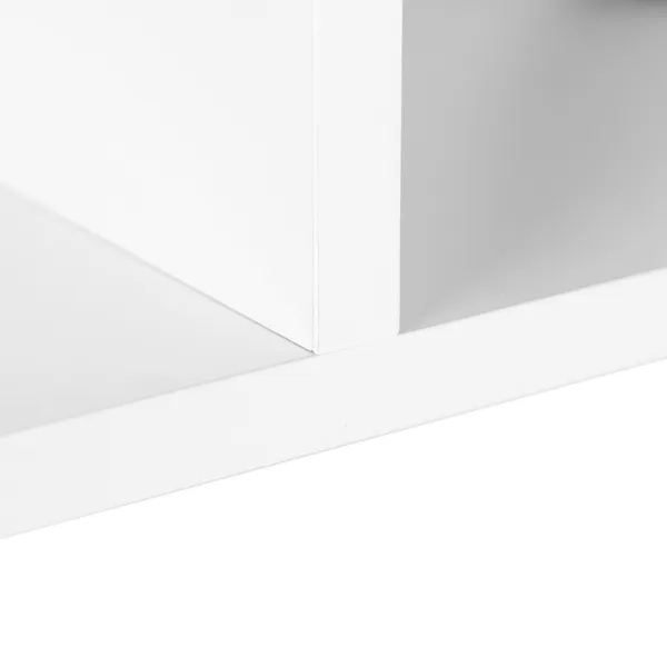 Modern kockás polc a nappaliba 5 polccal fehér könyveknek | CH230817-WT