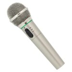 Vezeték nélküli karaoke mikrofon (vezetékkel), ezüst szín