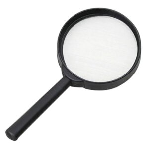 Klasszikus nagyító/olvasólencse, 10x nagyítás, 63 mm, fekete