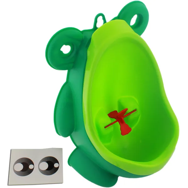 Béka alakú gyermek piszoár és bili, zöld