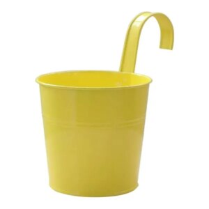 UV-álló fém balkon kaspó, 16 cm, sárga