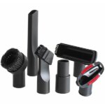Univerzális porszívófej készlet 5+1 adapterrel, fekete