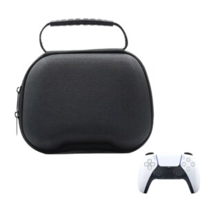 PS, Xbox távirányító védőtok cipzárral, zsebbel, fekete