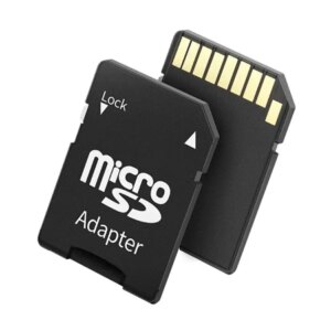Micro SD-SDHC kártya adapter írásvédő kapcsolóval, fekete