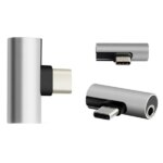 USB-C-3,5 mm audio jack és töltő adapter