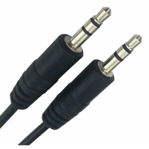 3,5 mm audio jack kábel, 1 m, fekete