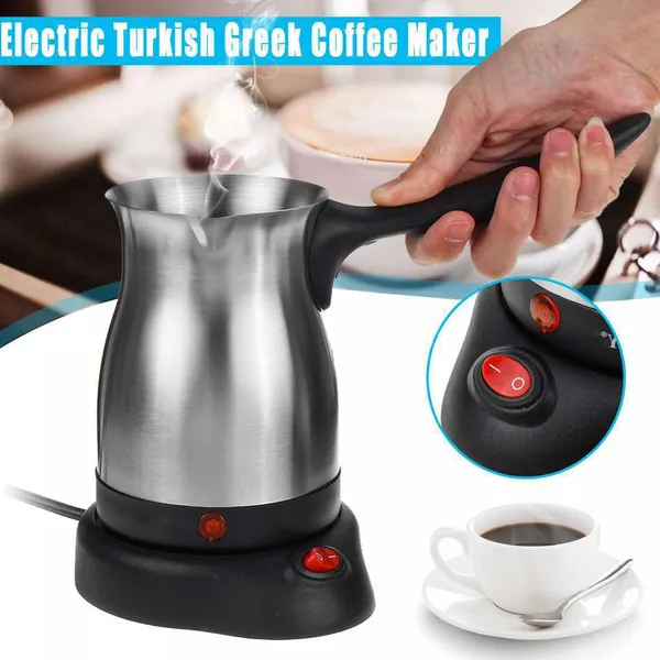 Cheffinger CF-ECMO.6: 600ml Elektromos Rozsdamentes Acél Török Espresso Kávéfőző