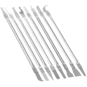 Rozsdamentes acél BGA IC szerelő spatulakészlet, 8 db-os