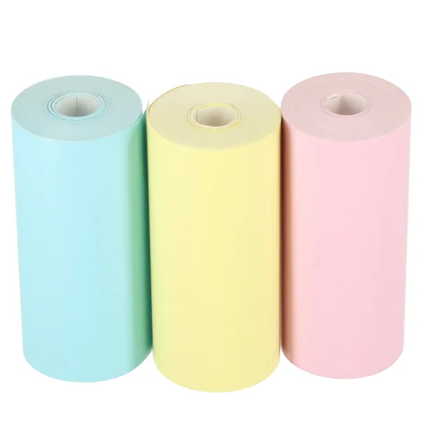 Tekercsek papír hőpatron mini nyomtatóhoz 5.7cmx3m 3 db színes