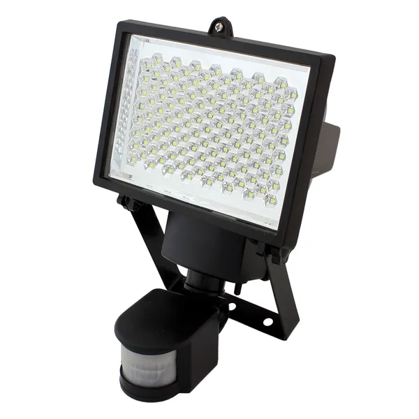 Napelemes reflektor 120 LED-del, mozgásérzékelővel, szürkületérzékelővel, 700 lm, fekete